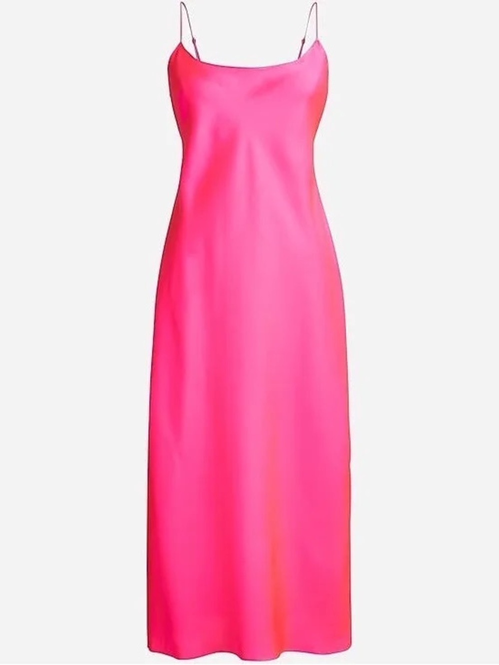 J.crew Size 4 Small Gwyneth silk Slip Dress In  In Neon Fuchsia pink
